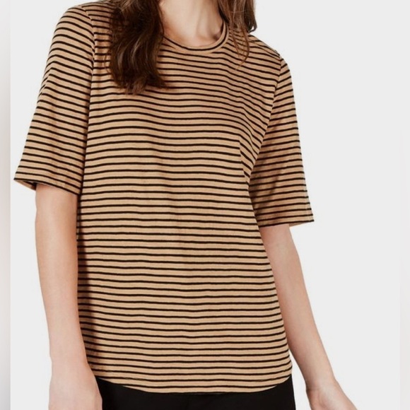 Eileen Fisher Organic Cotton Short Sleeve Tee Shirt Sz. XS Sz. Small - Picture 1 of 10